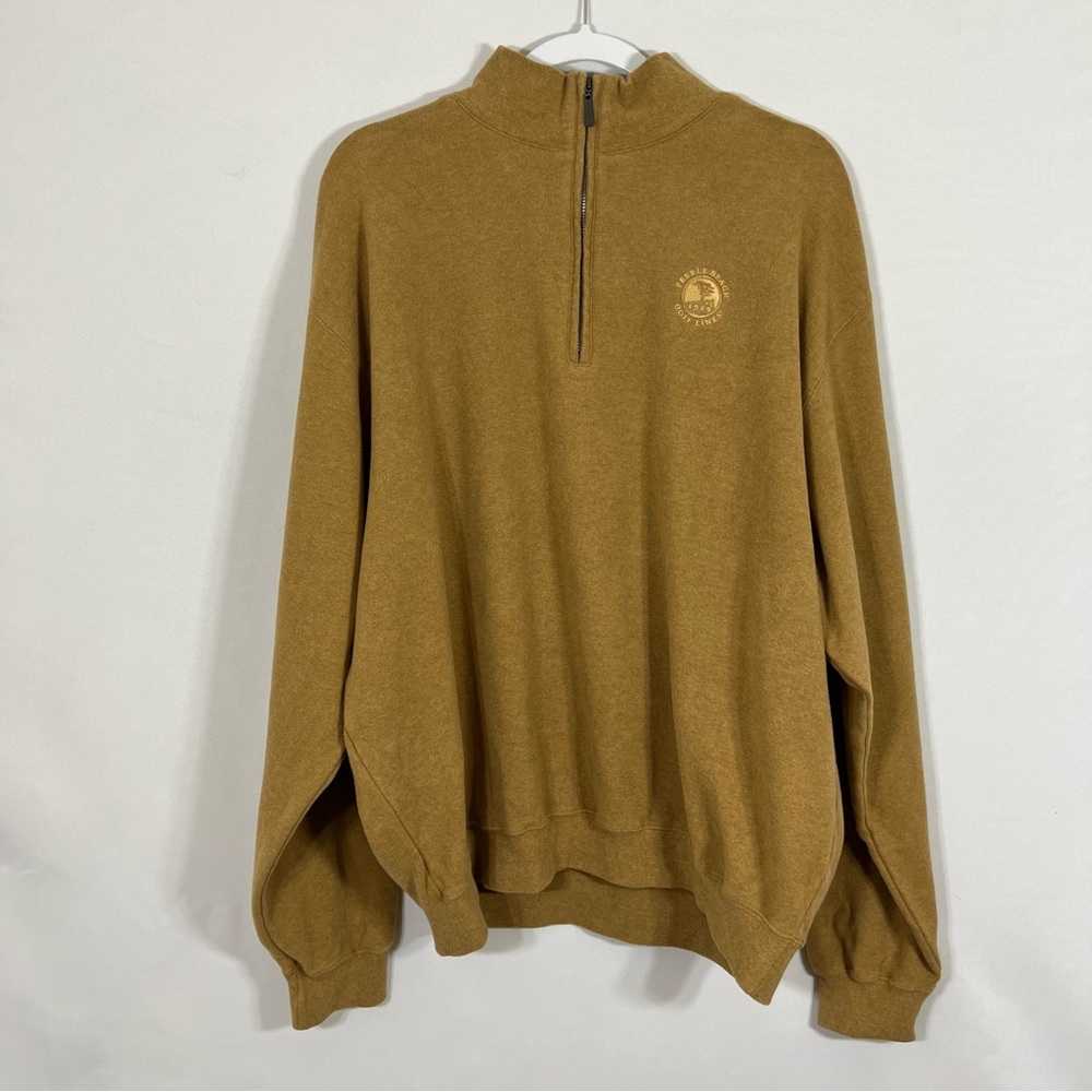 Carnoustie Tan Golf 1/4 zip Pullover